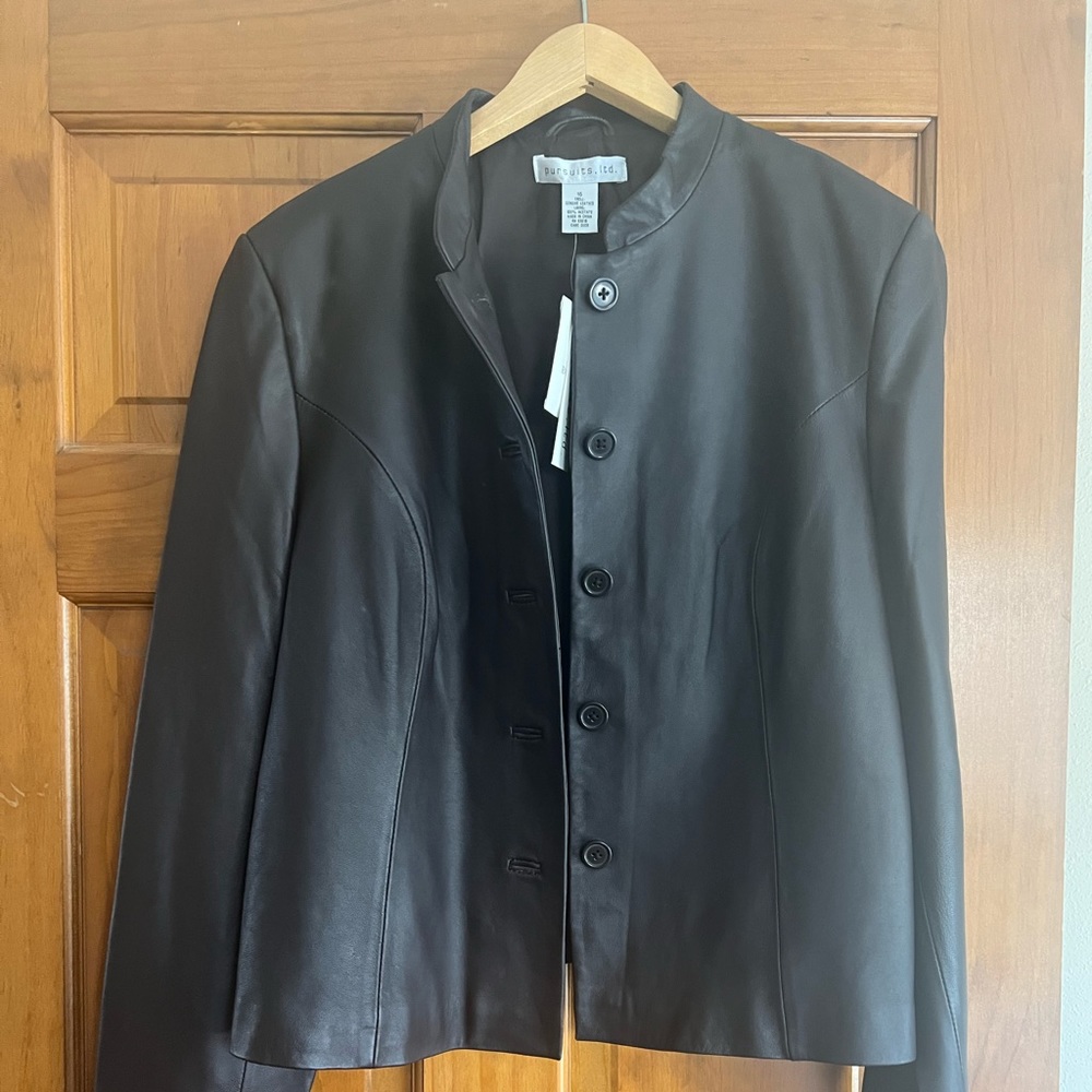 Pursuits Ltd. Leather jacket.  Size 16.